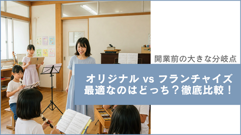 【開業前の大きな分岐点】オリジナルカリキュラム vs フランチャイズ加盟、あなたに最適なのはどっち？徹底比較！